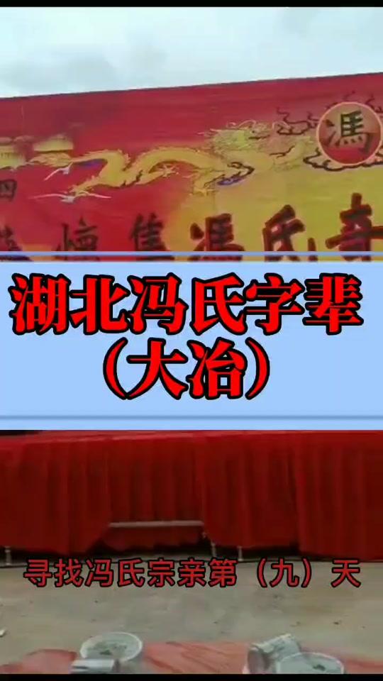 冯氏宗亲 公元2007年在湖北省大冶市参与合修冯氏大成宗谱的大小庄门