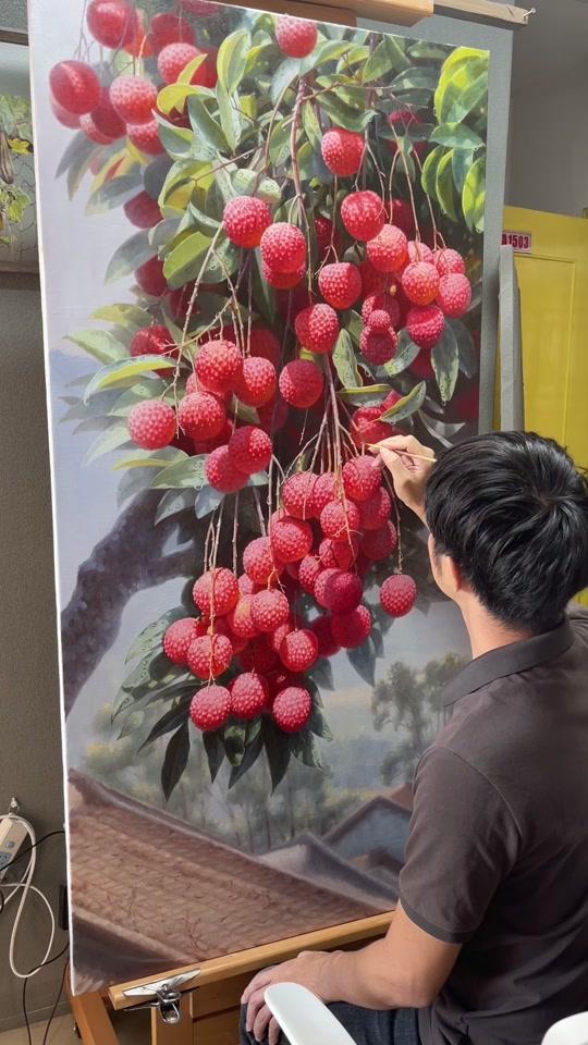 红利满满油画作品绘画过程#抖音青年艺术家计划 #艺术在抖音 #网课